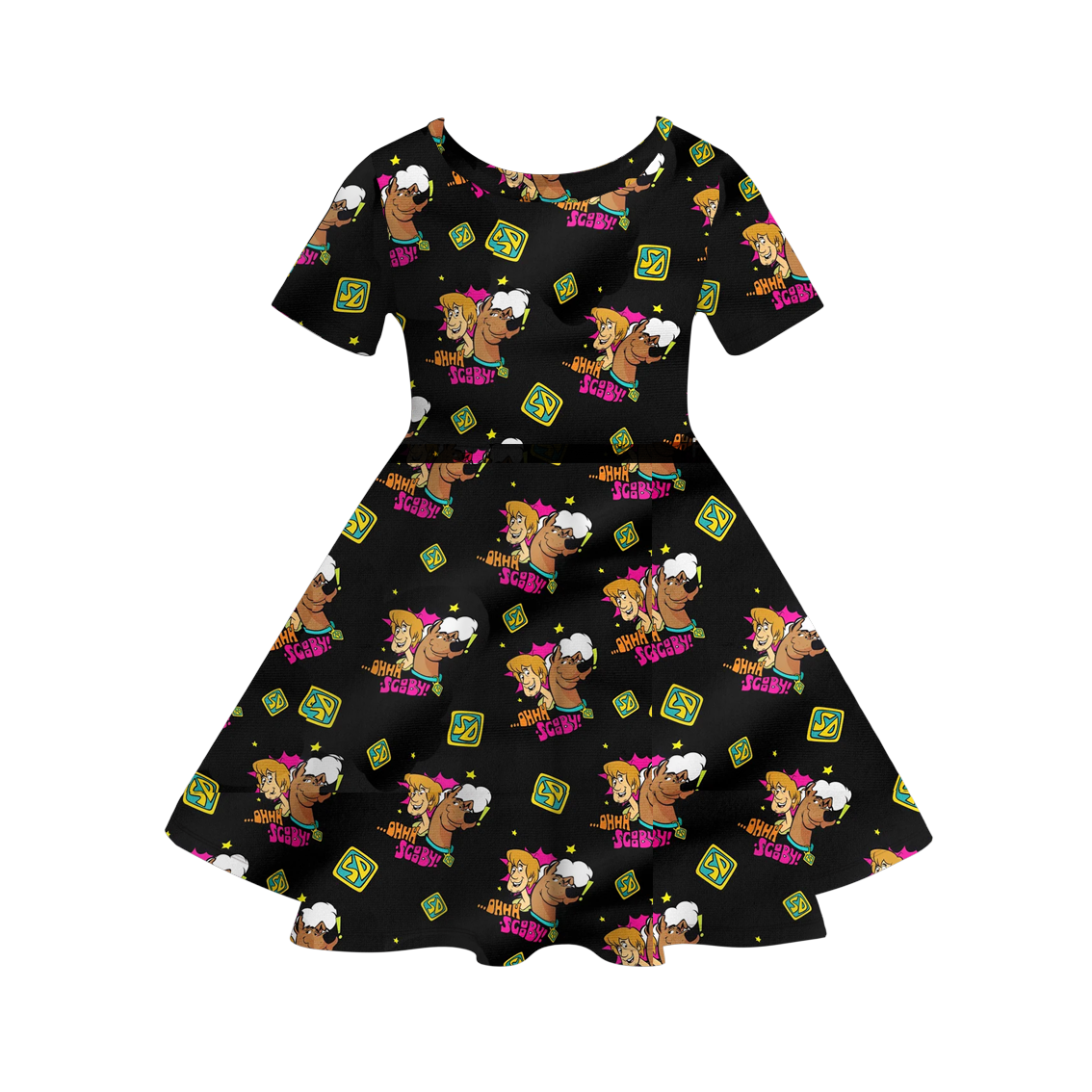 (Pre Order)Girls Cute Cartoon Print Dress