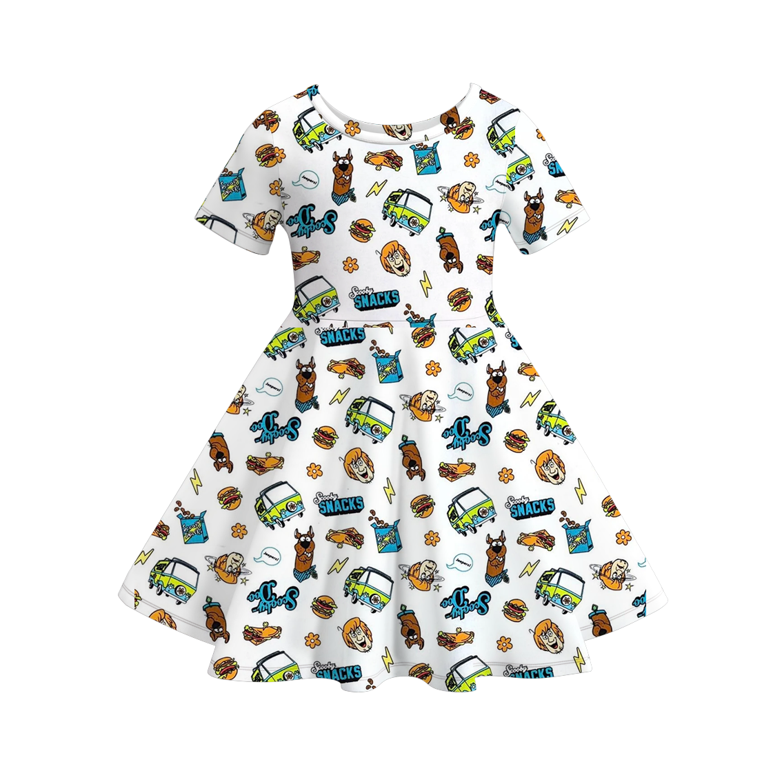 (Pre Order)Girls Cute Cartoon Print Dress