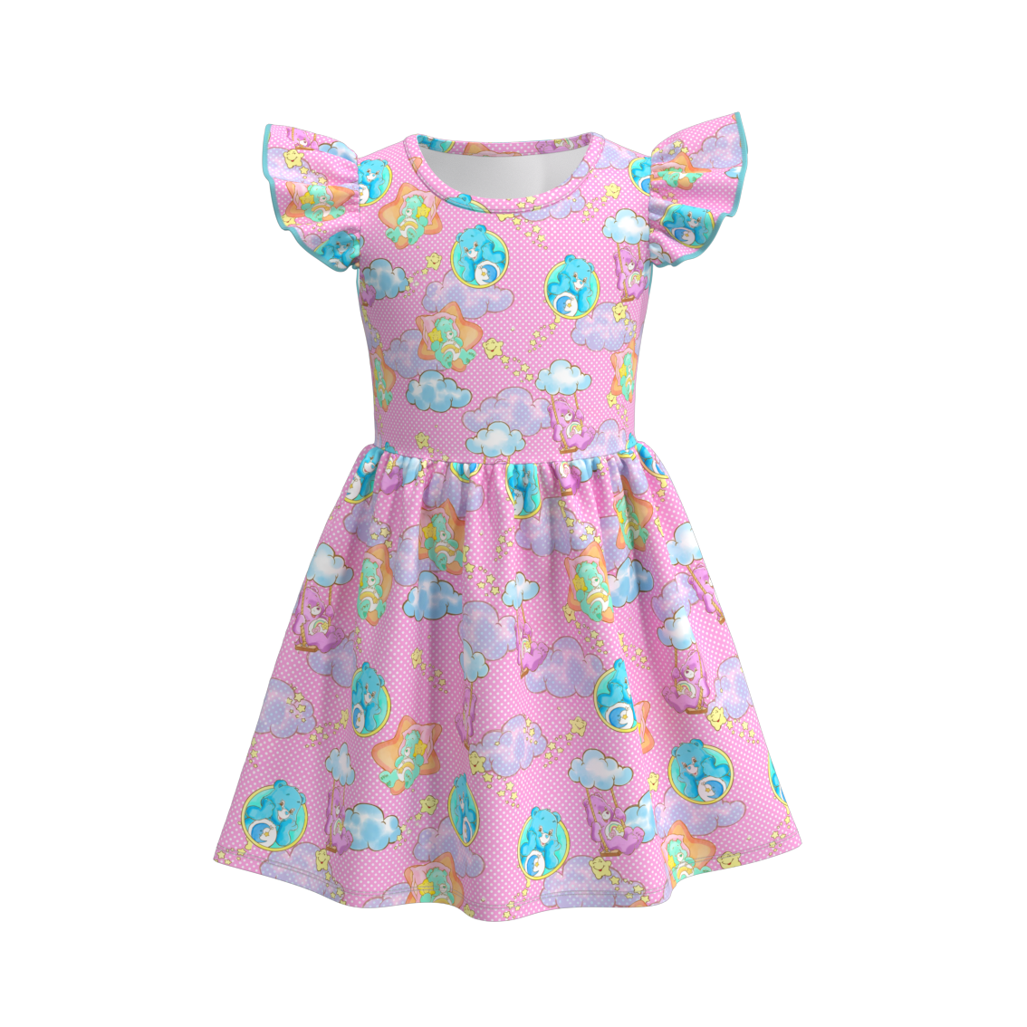 (Pre Order)Girls Cute Cartoon Print Dress