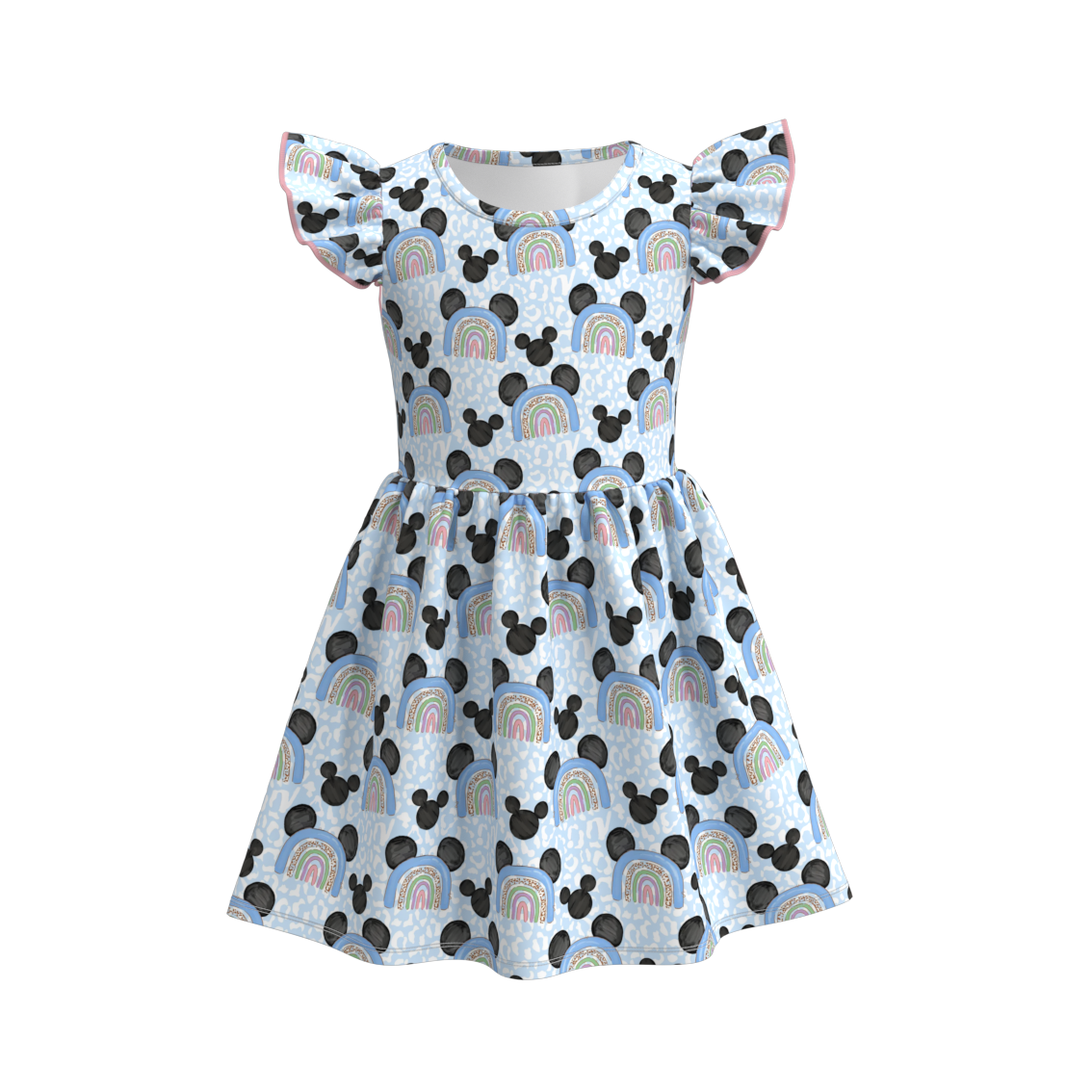 (Pre Order)Girls Cute Cartoon Print Dress