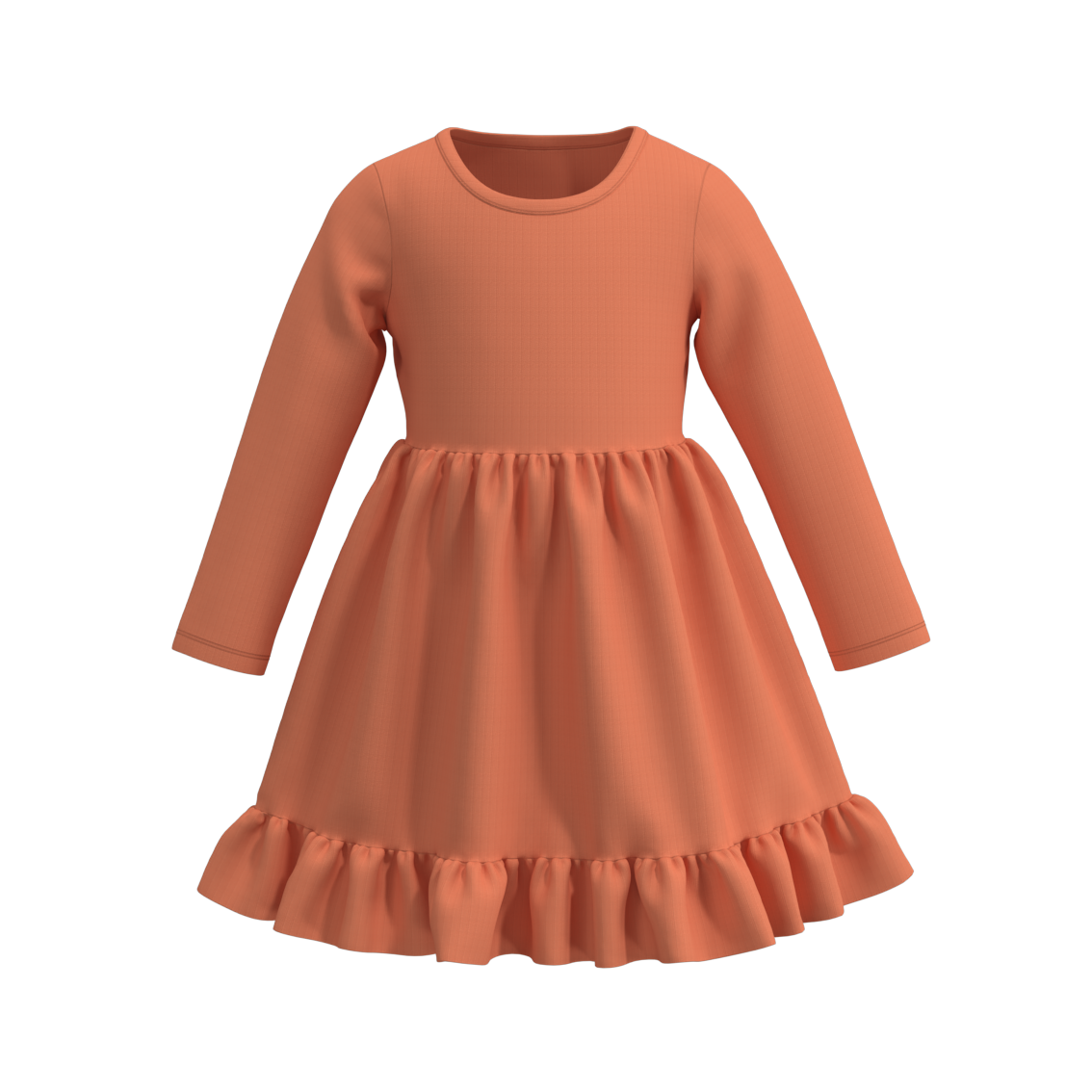 (Pre Order)Girls Fall Rib Fabric Dress