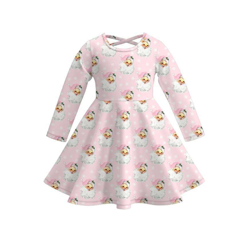 (Pre Order)Girls Christmas Print Dress