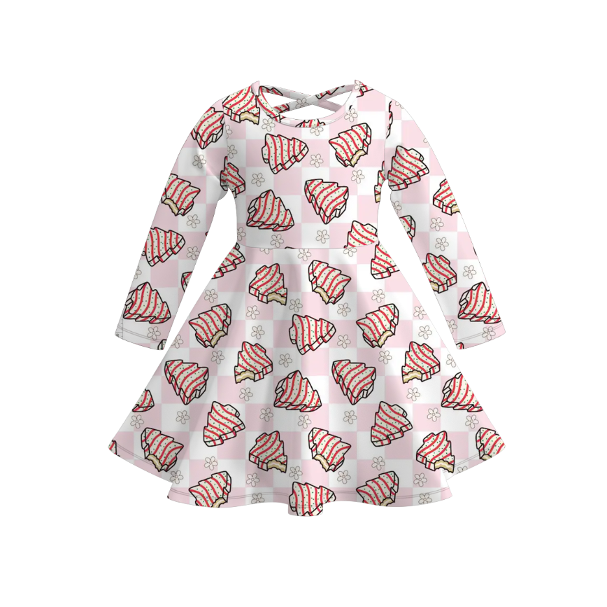 (Pre Order)Girls Christmas Print Dress