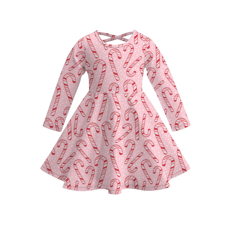 (Pre Order)Girls Christmas Print Dress