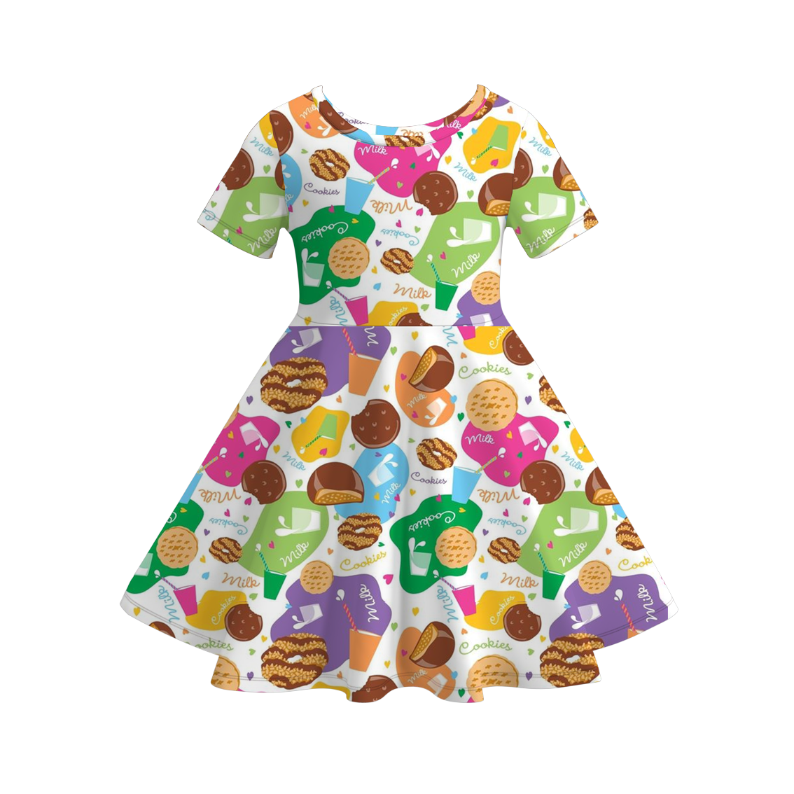 (Pre Order)Girls Scout Cookie Print Dress
