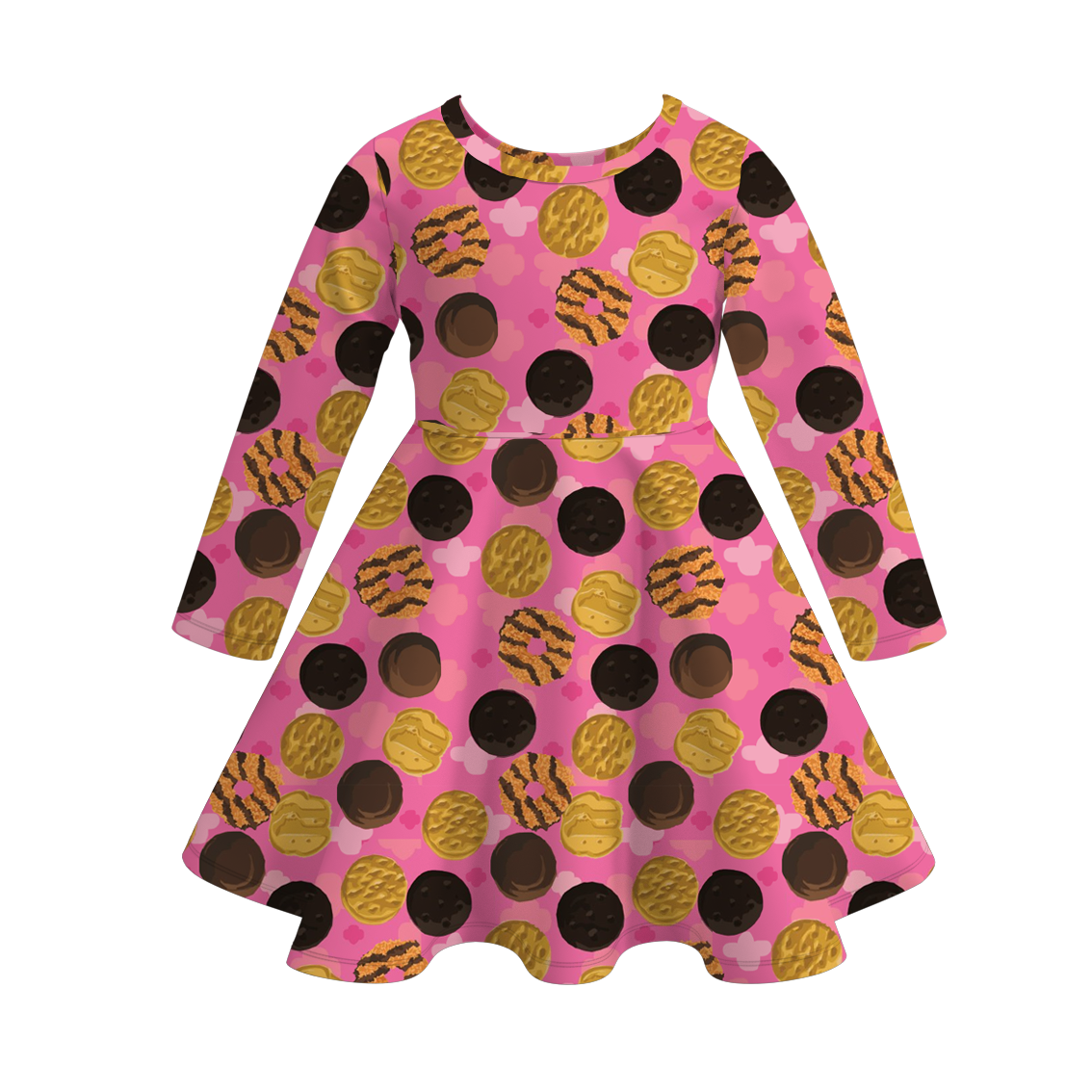 (Pre Order)Girls Scout Cookie Print Dress
