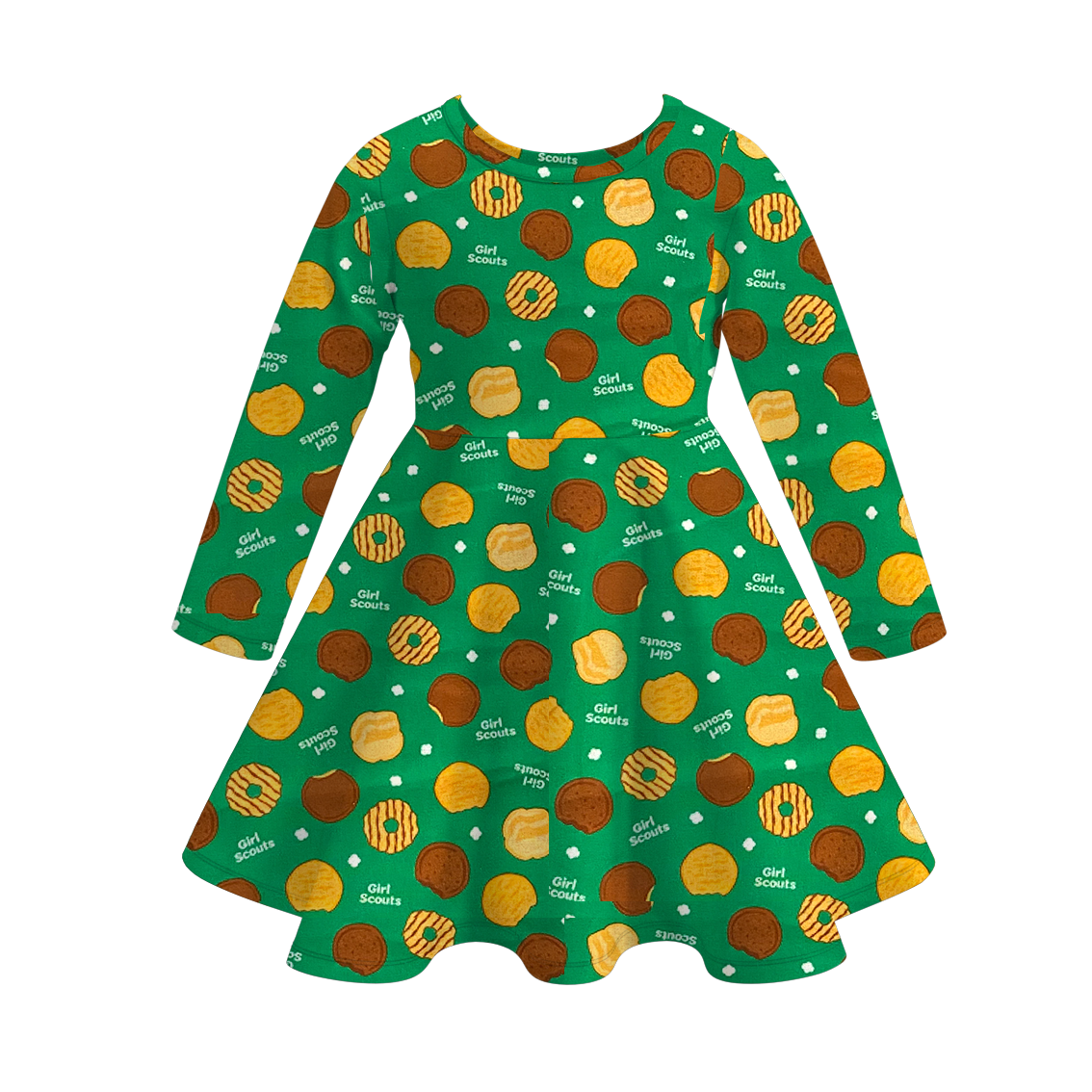 (Pre Order)Girls Scout Cookie Print Dress