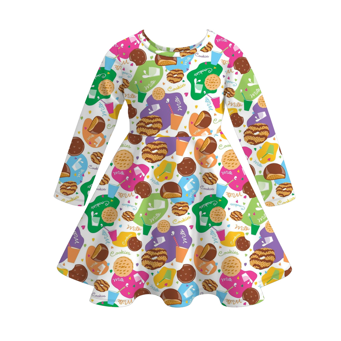 (Pre Order)Girls Scout Cookie Print Dress