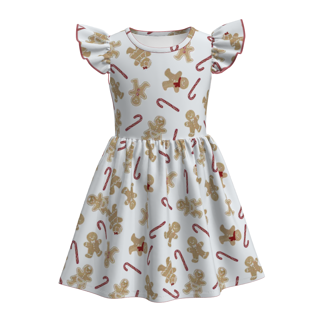 (Pre Order)Girls Christmas Print Dress