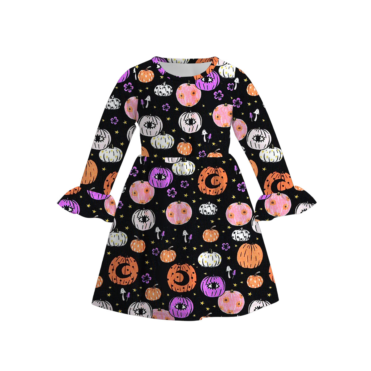 (Pre Order)Girls Halloween Print Dress