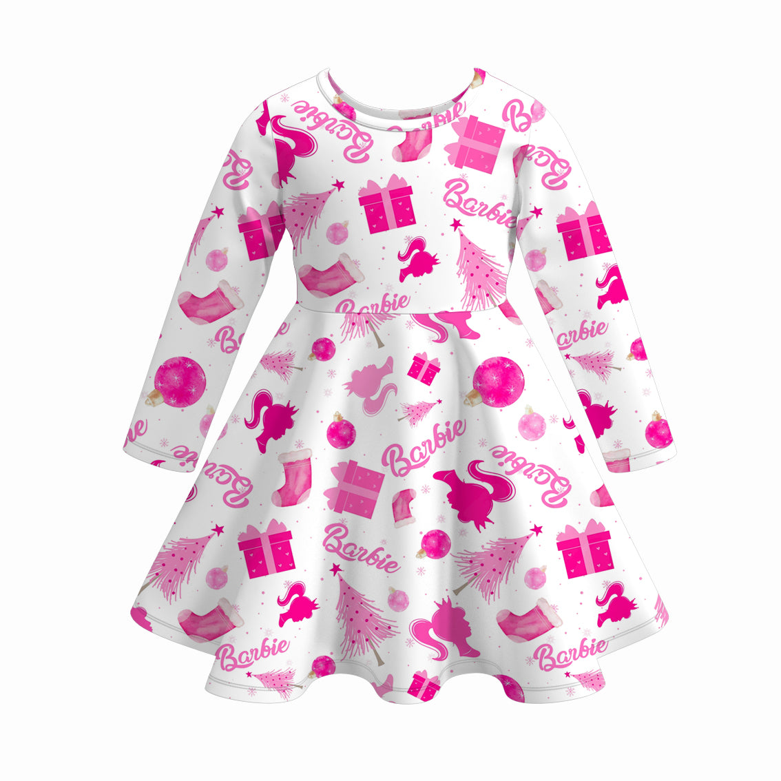 (Pre Order)Girls Fall Cartoon Print Dress
