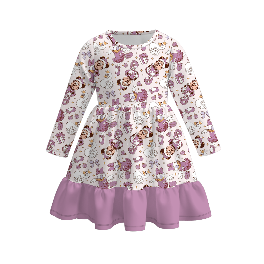 (Pre Order)Girls Christmas Nutcracker Print Dress