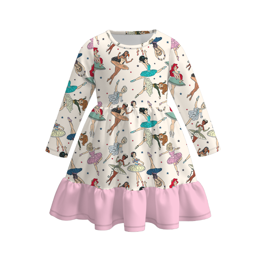 (Pre Order)Girls Christmas Nutcracker Print Dress