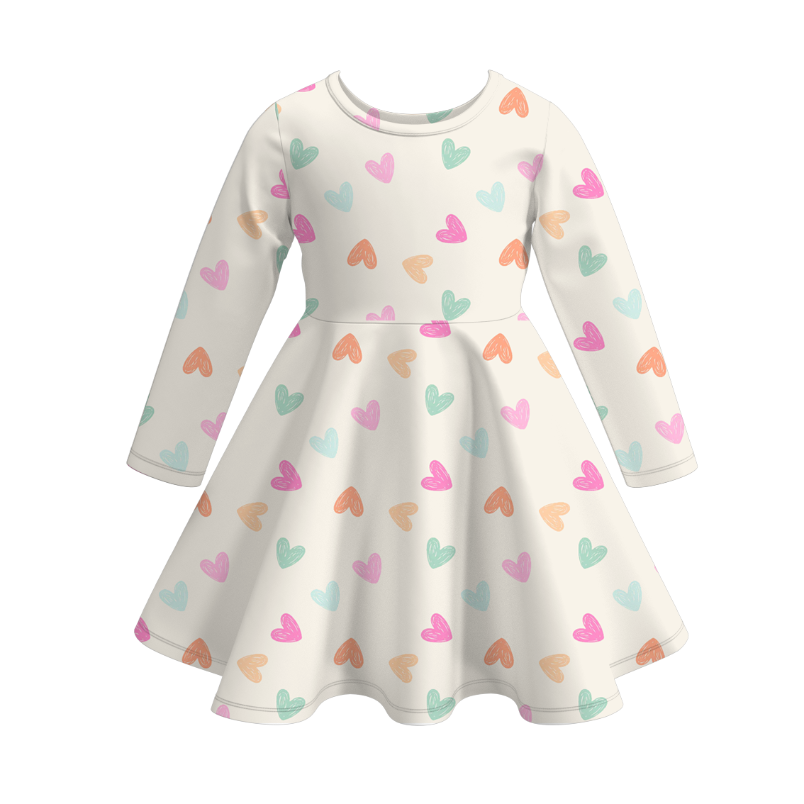 (Pre Order)Girls Valentine's Day Print Dress