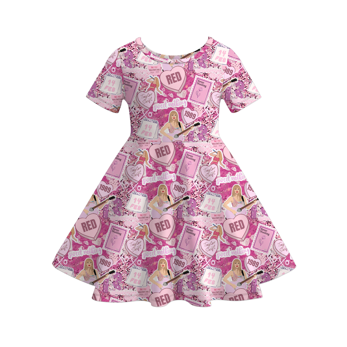 (Pre Order)Girls TS Print Milk Silk Dress