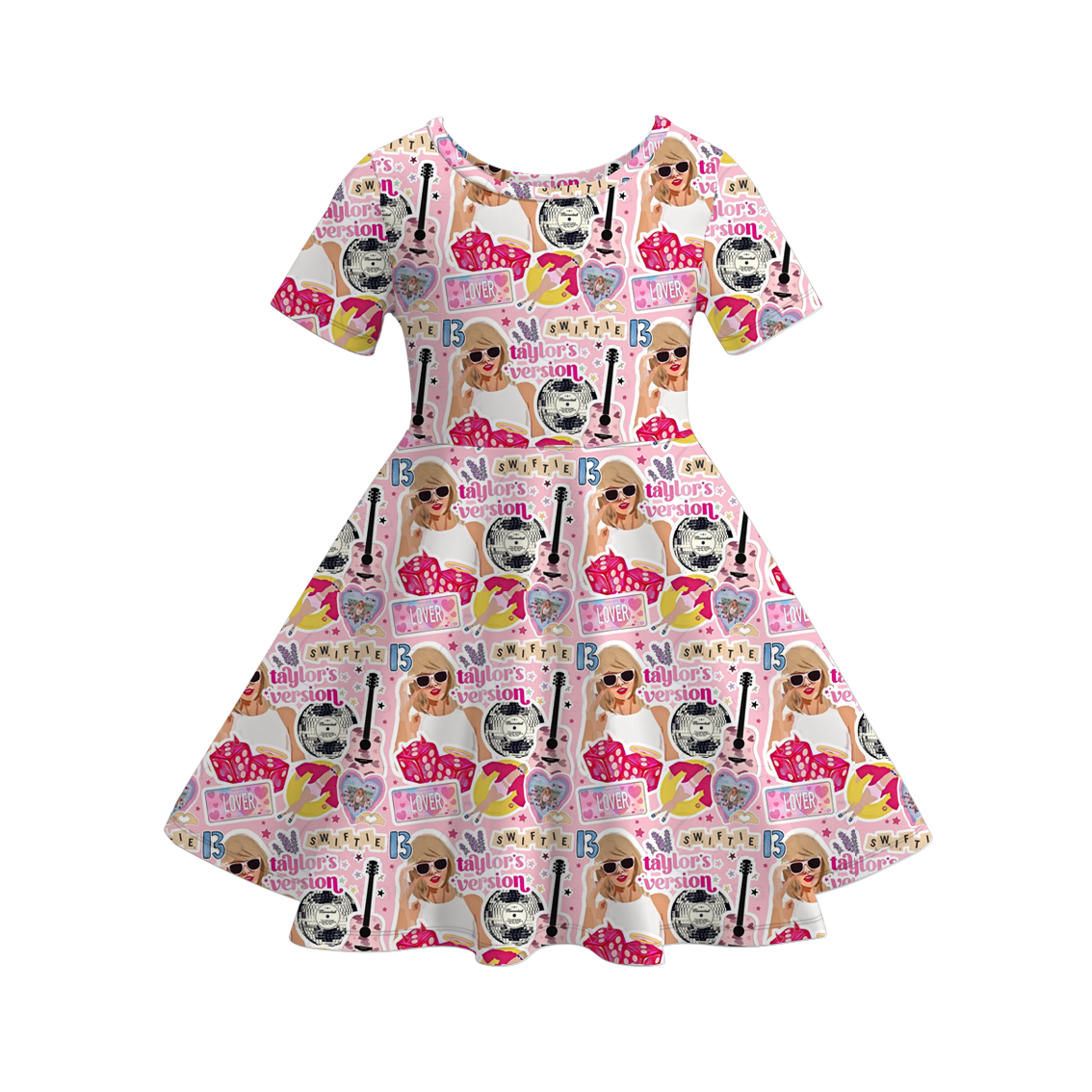 (Pre Order)Girls TS Print Milk Silk Dress