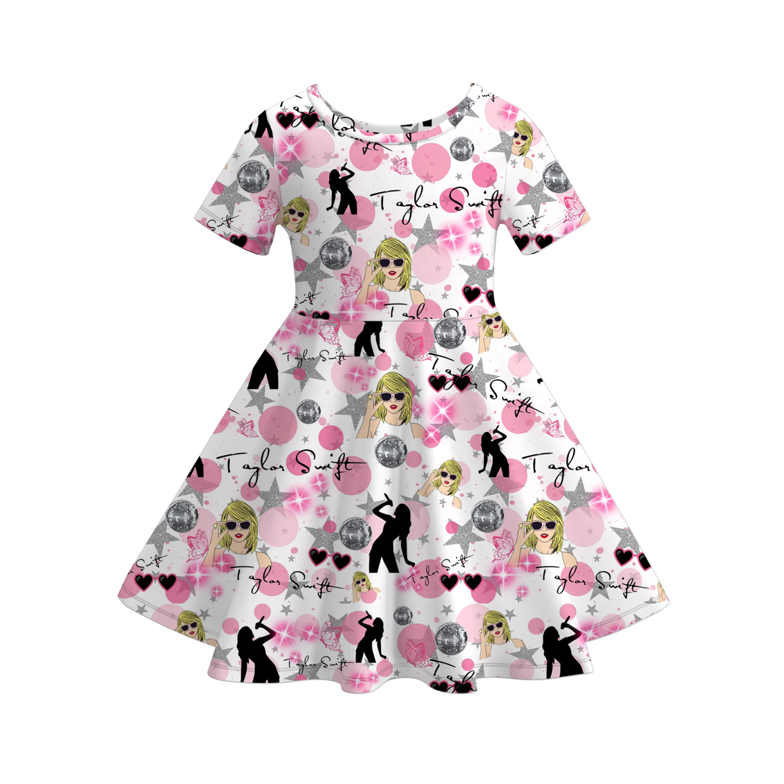 (Pre Order)Girls TS Print Milk Silk Dress