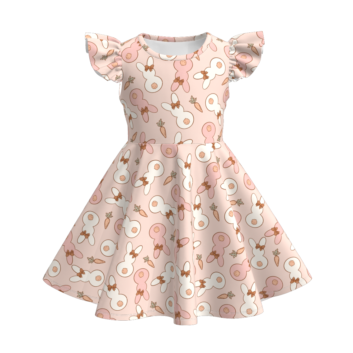 (Pre Order)Girls Spring and Summer Easter Print Dress