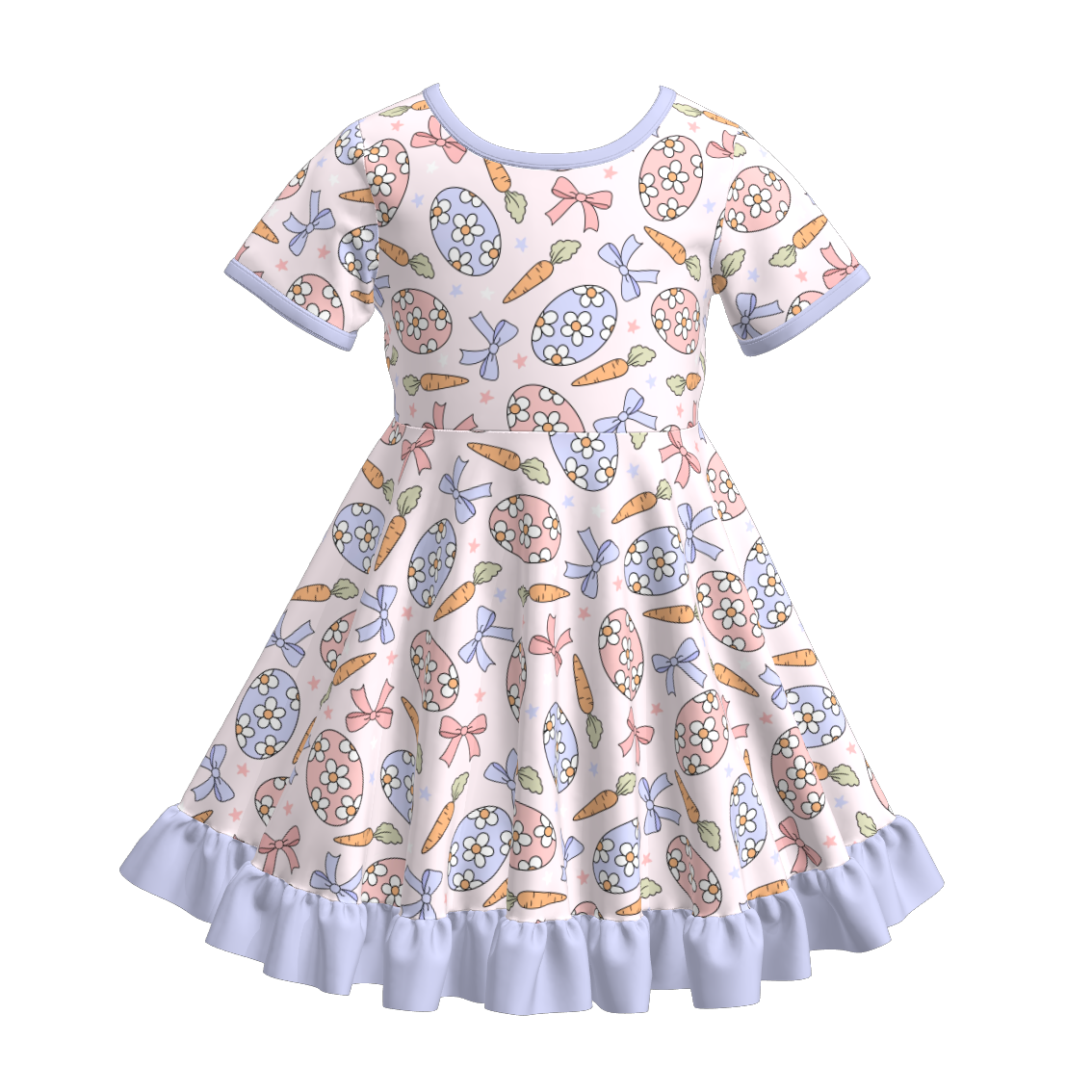 (Pre Order)Girls Easter Print Lace Dress