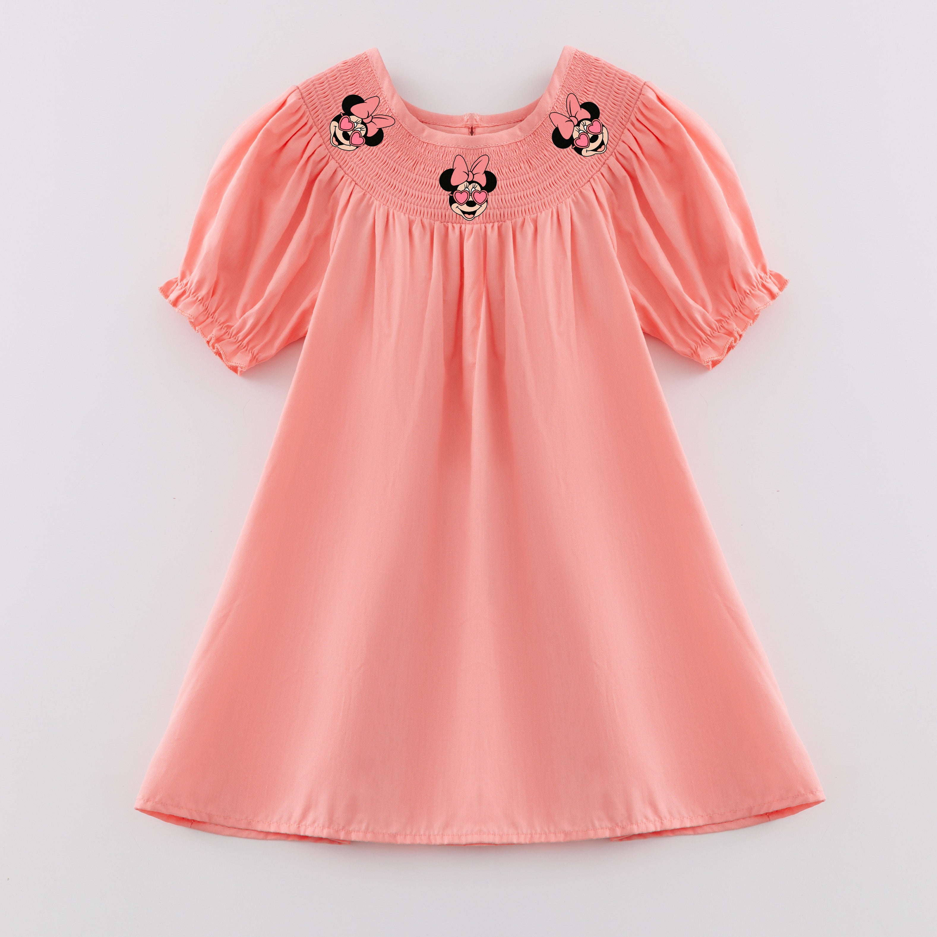 (Pre Order)Girls Valentine's Day Embroidery Smocked Dress and Romper