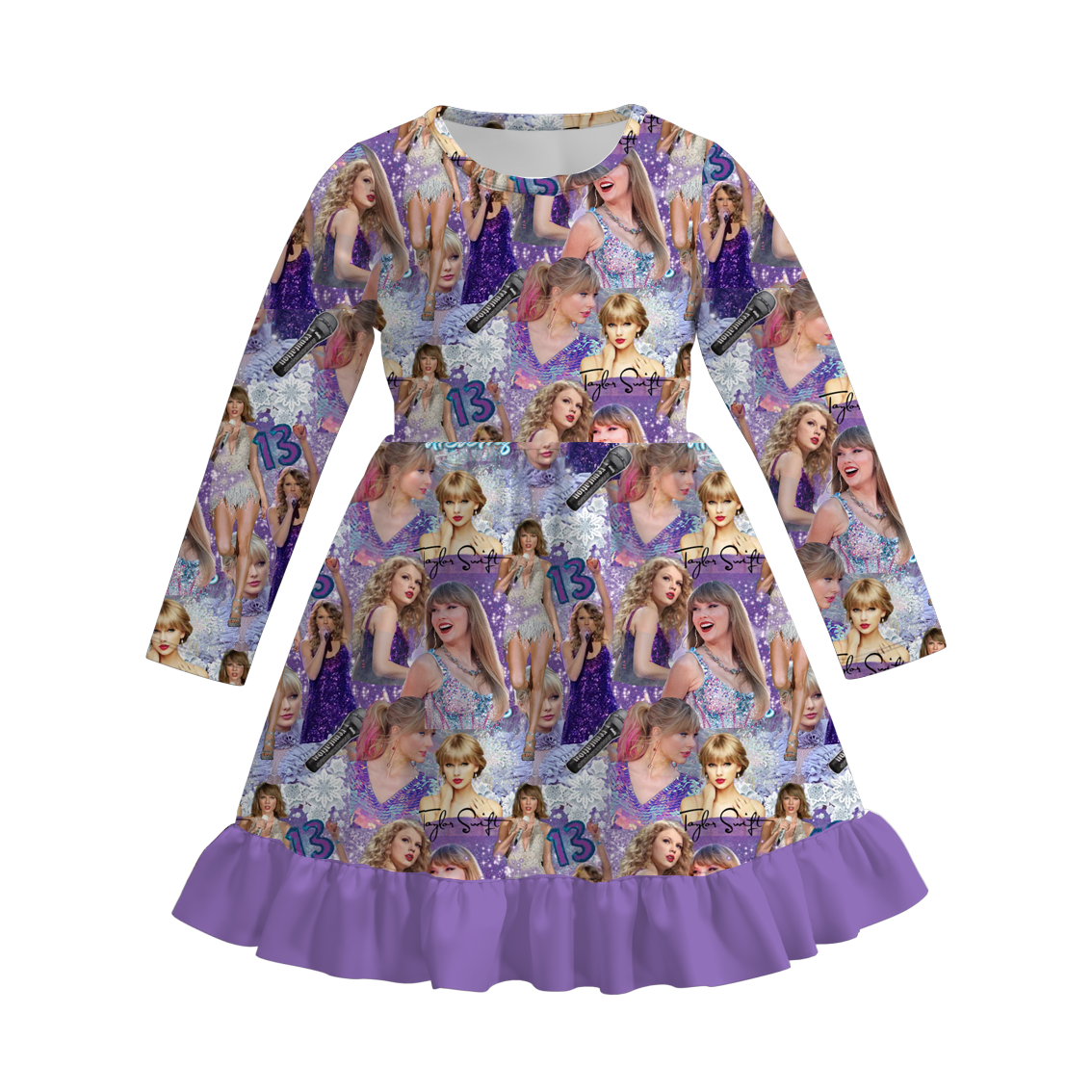 (Pre Order)Girls Fall TS Print Dress