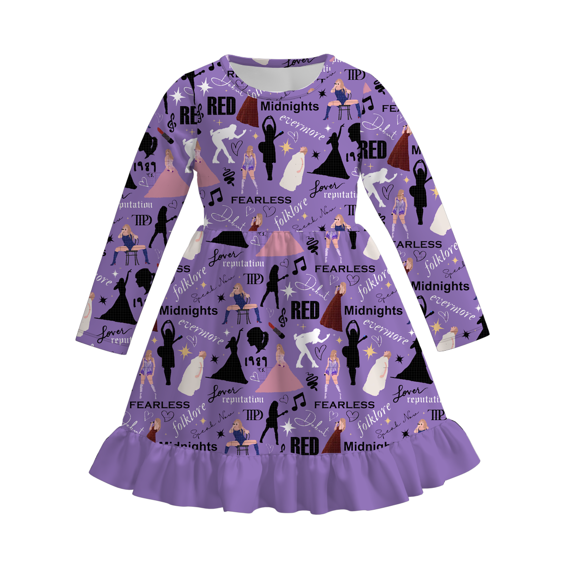 (Pre Order)Girls Fall TS Print Dress
