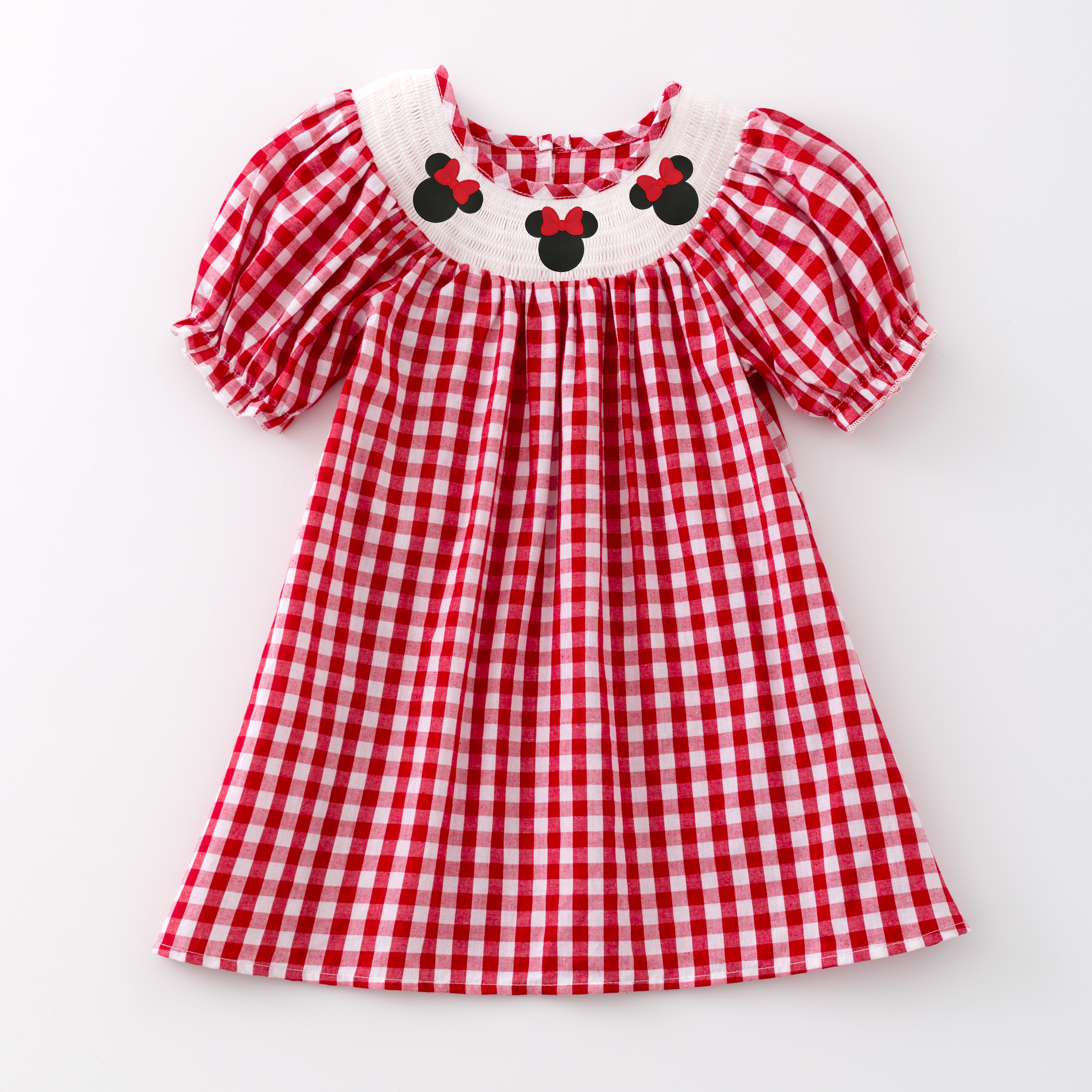 (Pre Order)Girls and Boys Cartoon Embroidery Smocked Dress Romper Outfit