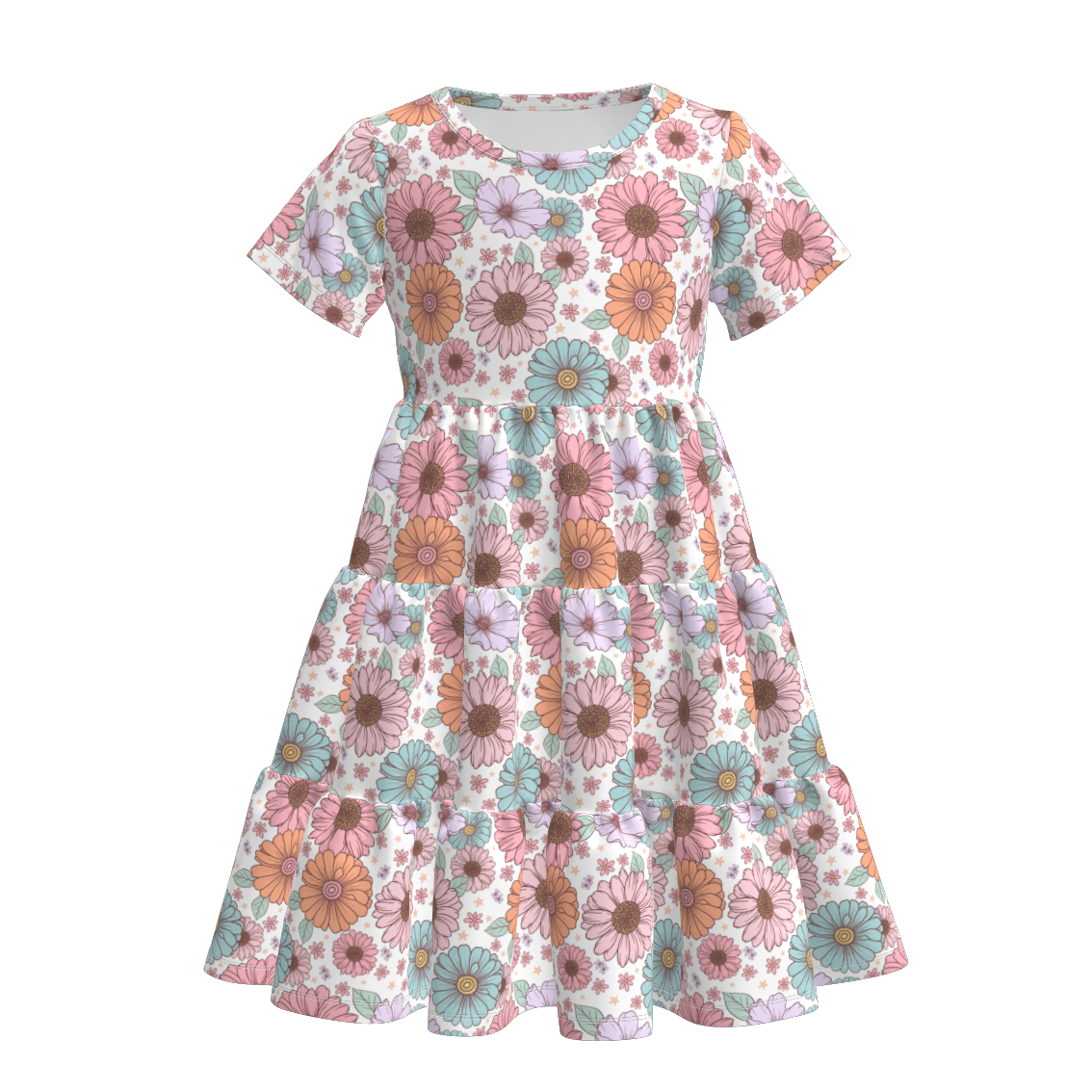 (Pre Order)Mommy and Me Spring & Summer Floral Print Dress