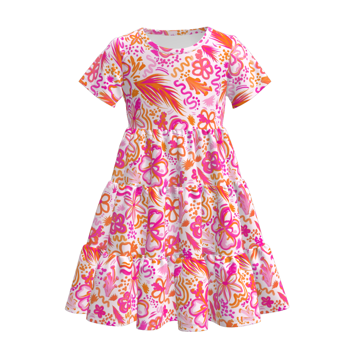 (Pre Order)Mommy and Me Spring & Summer Floral Print Dress