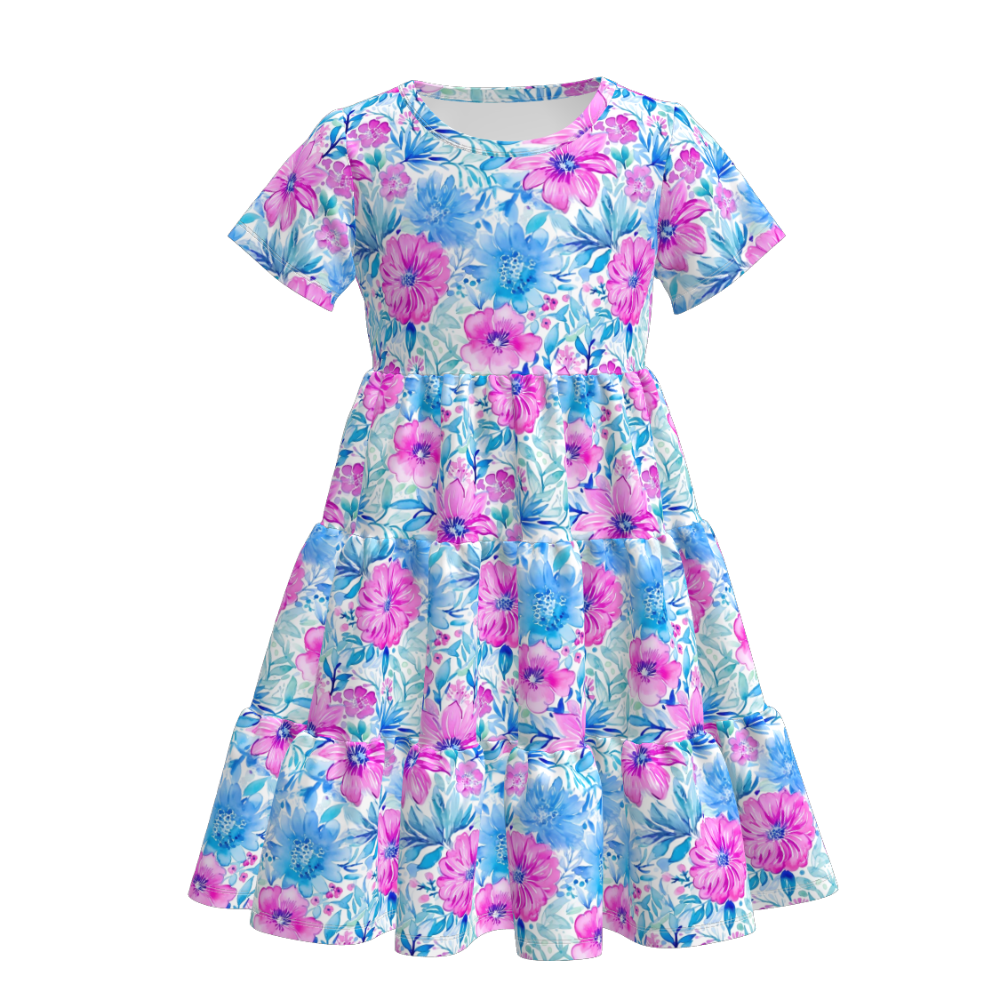 (Pre Order)Mommy and Me Spring & Summer Floral Print Dress