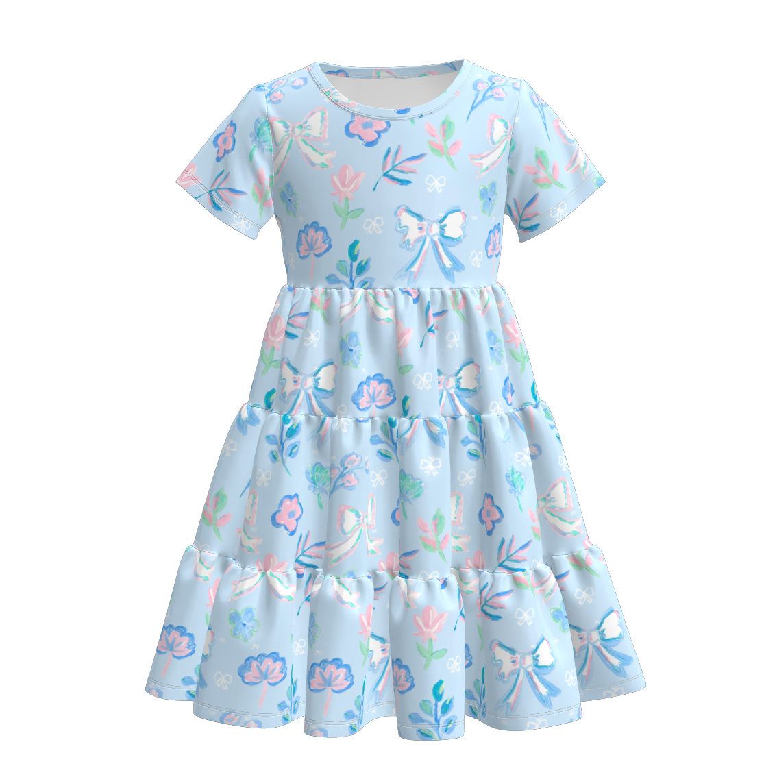 (Pre Order)Mommy and Me Spring & Summer Floral Cherry Print Dress