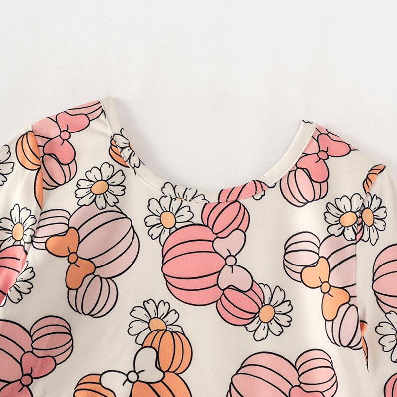(In Stock)Girls Thanksgiving Pumpkin Dress