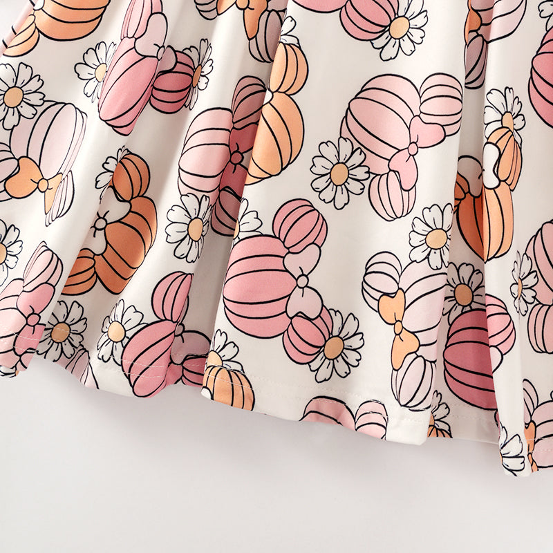(In Stock)Girls Thanksgiving Pumpkin Dress