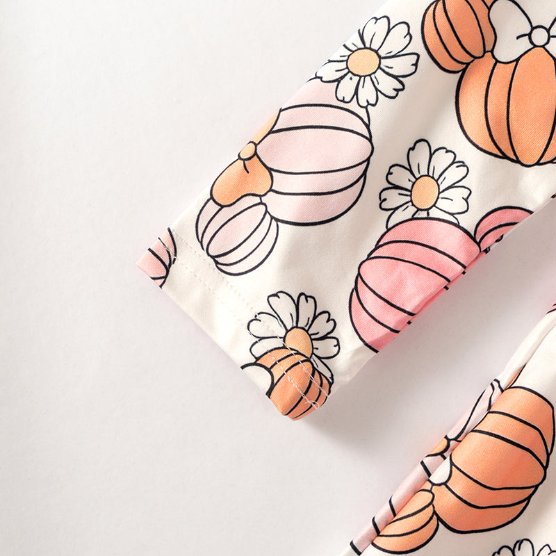 (In Stock)Girls Thanksgiving Pumpkin Dress