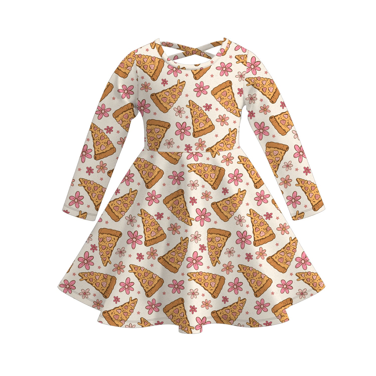 (Pre Order)Girls Valentine's Day Cartoon Print Dress