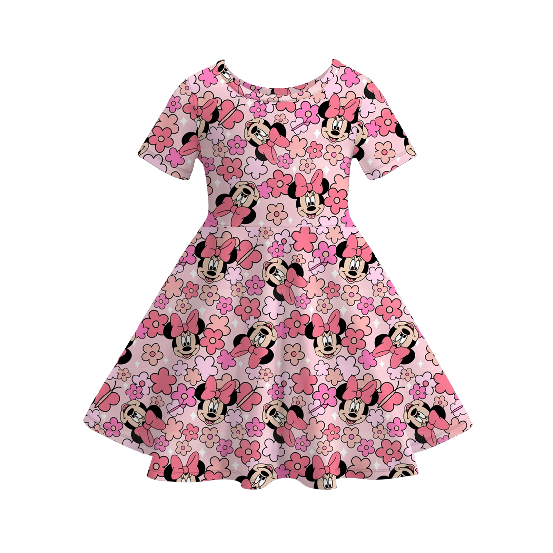 (Pre Order)Girls Fall Cartoon Print Dress