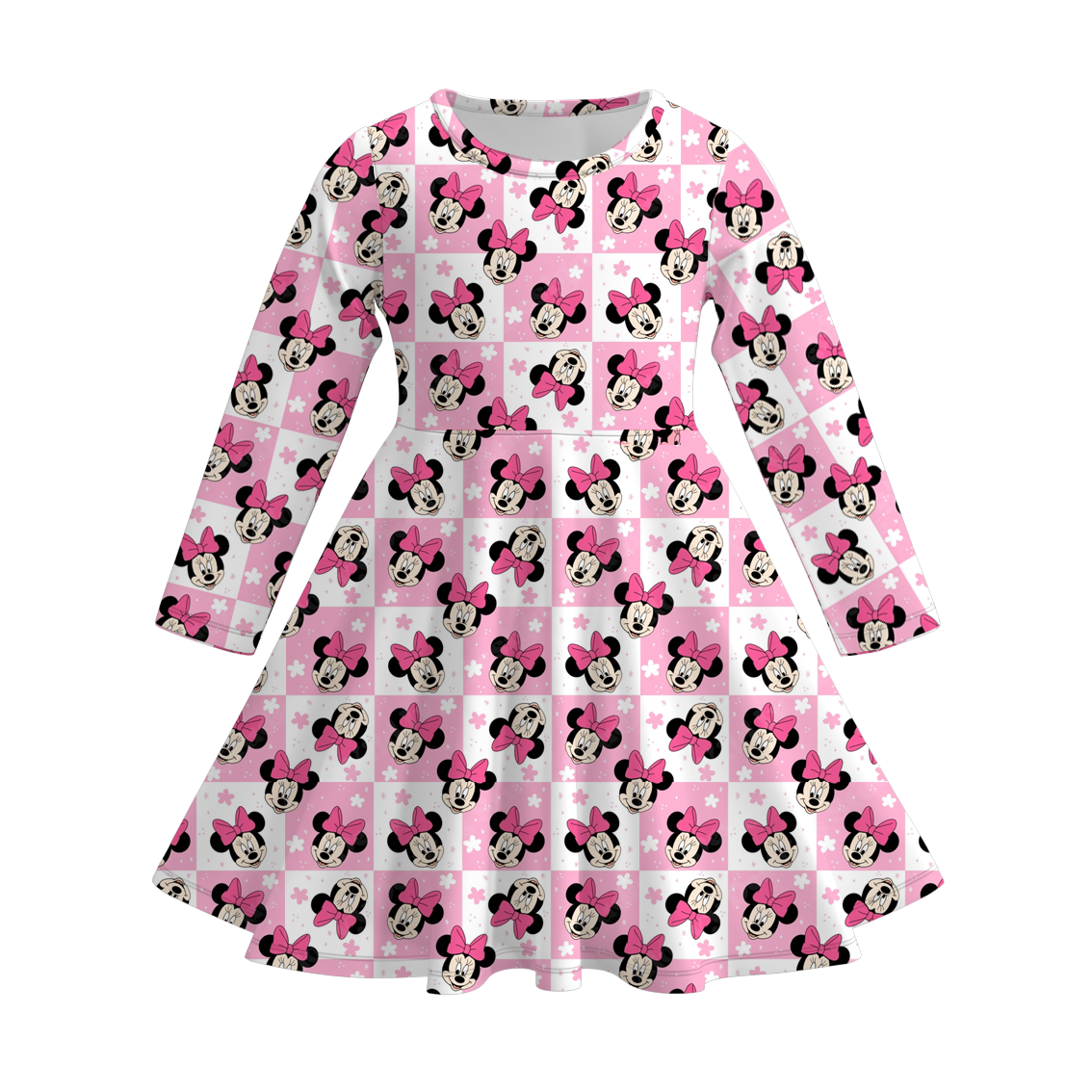 (Pre Order)Girls Fall Cartoon Print Dress
