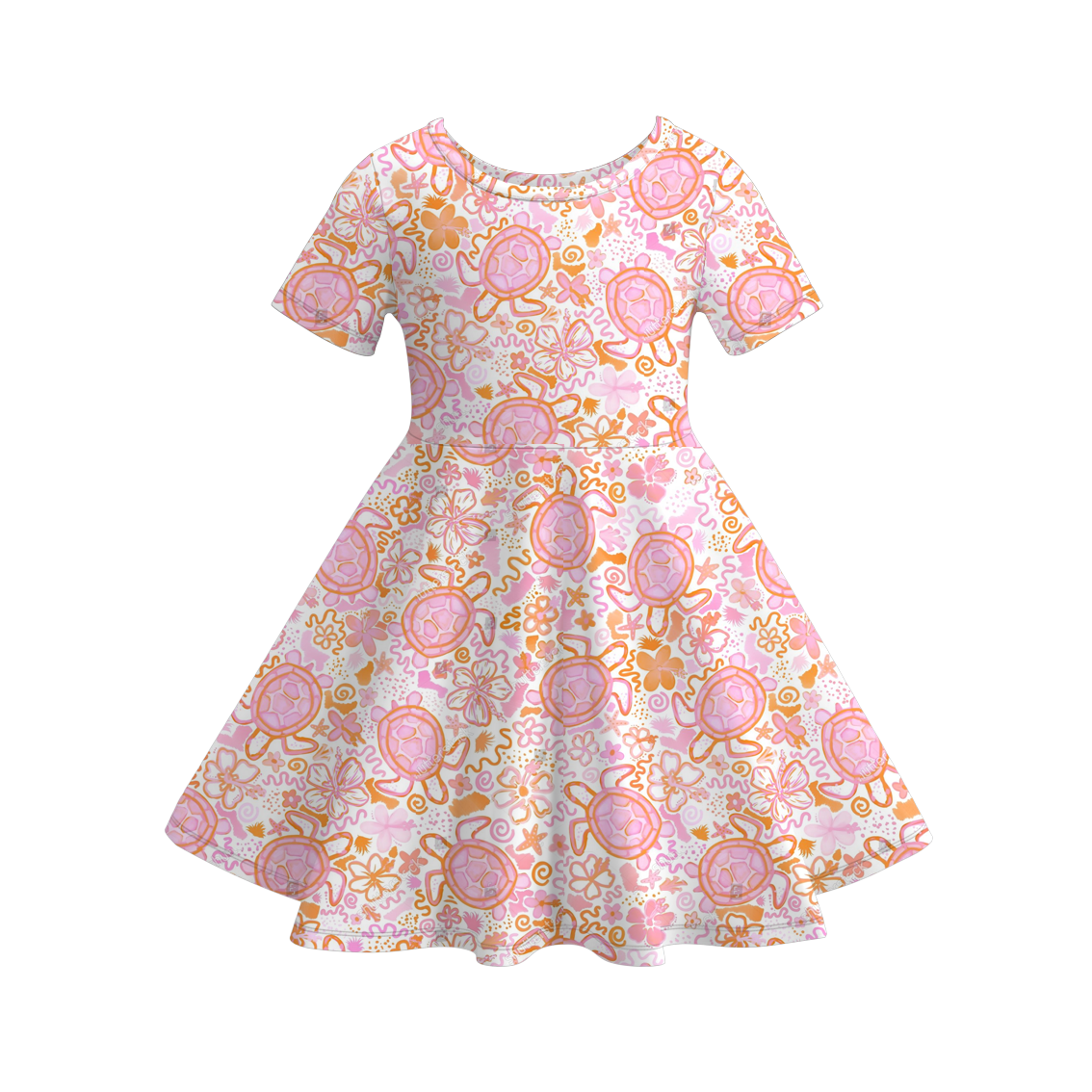 (Pre Order)Girls Fall Cartoon Print Dress