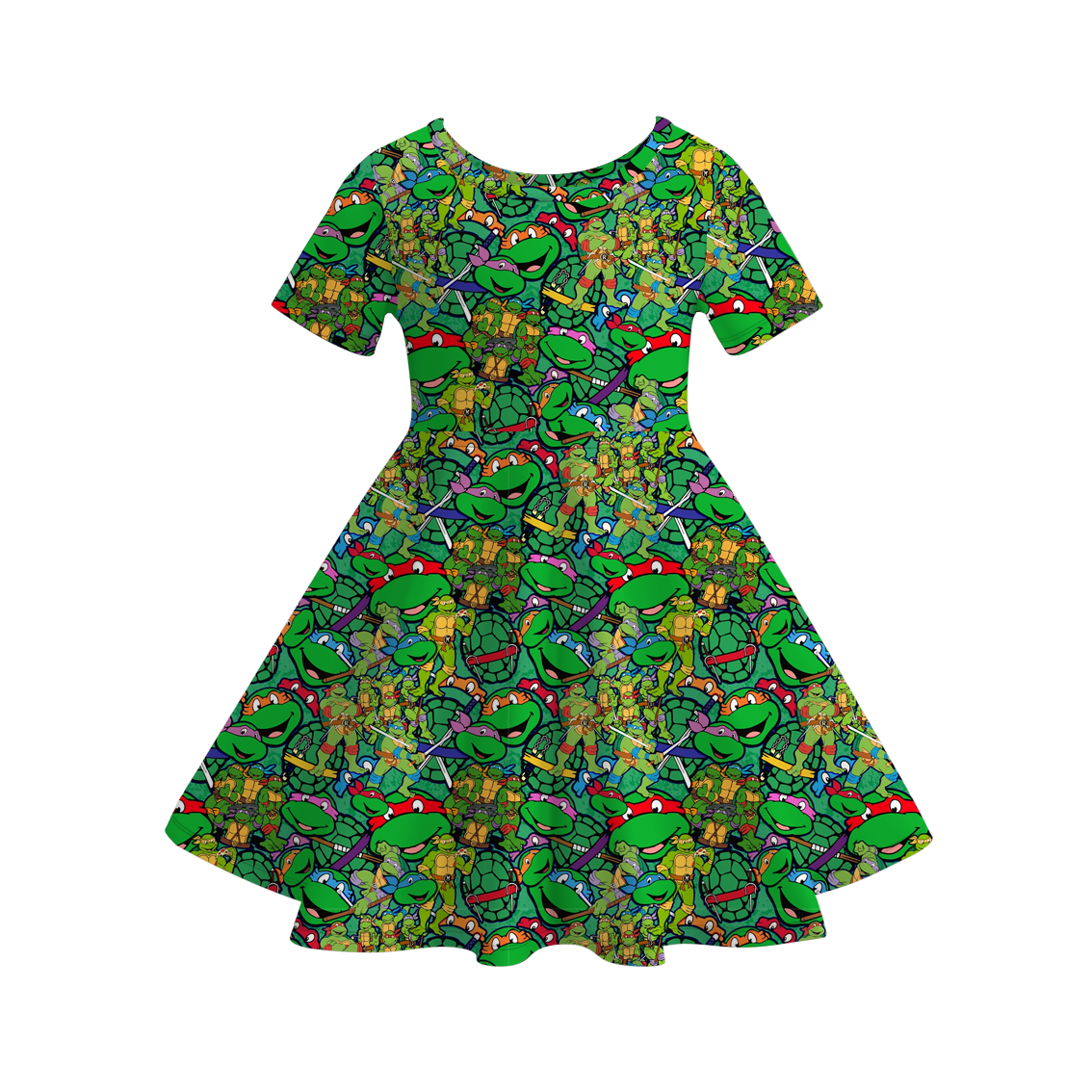 (Pre Order)Girls Fall Cartoon Print Dress