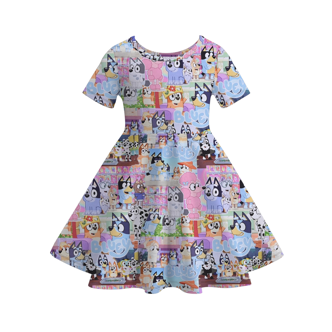 (Pre Order)Girls Fall Cartoon Print Dress