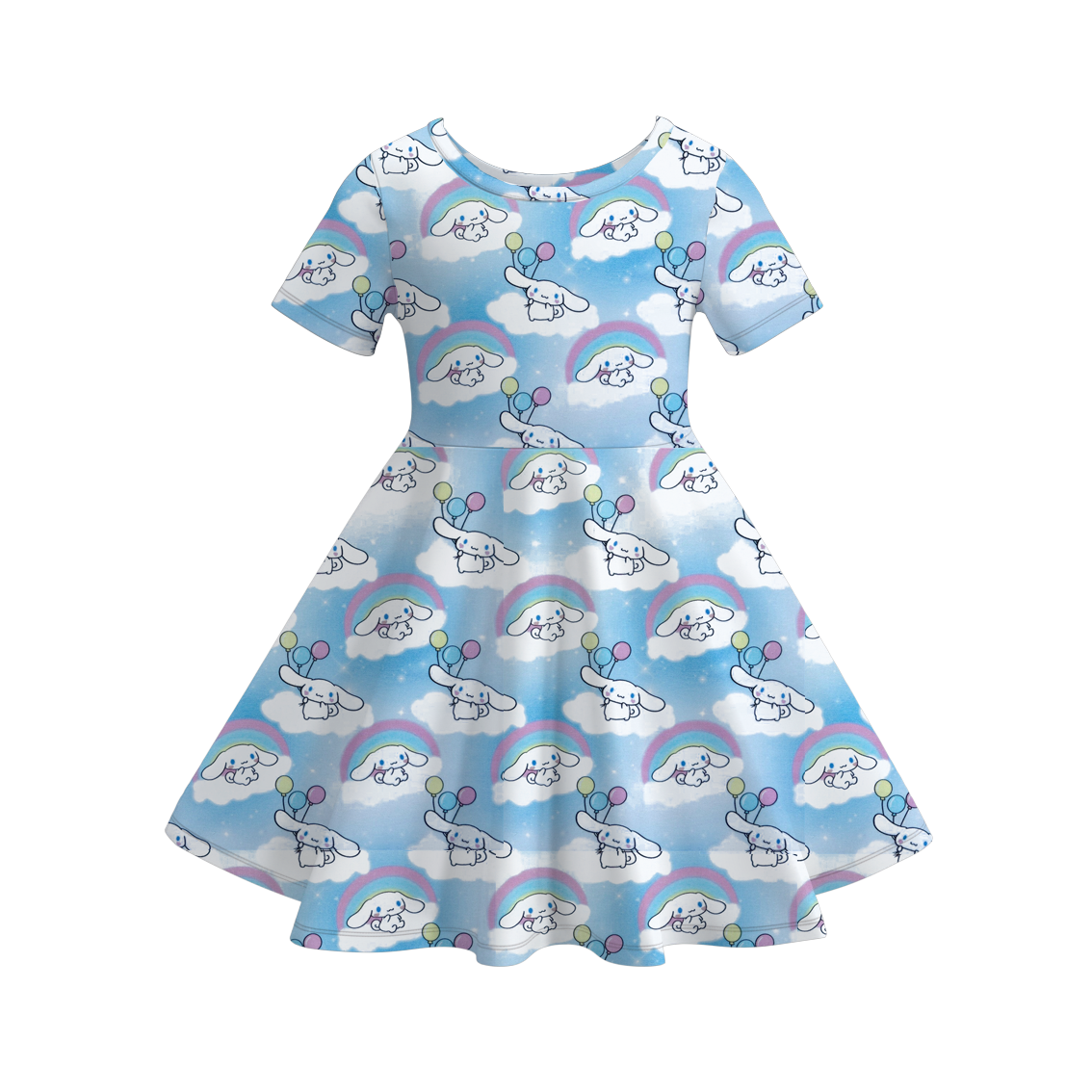 (Pre Order)Girls Fall Cartoon Print Dress