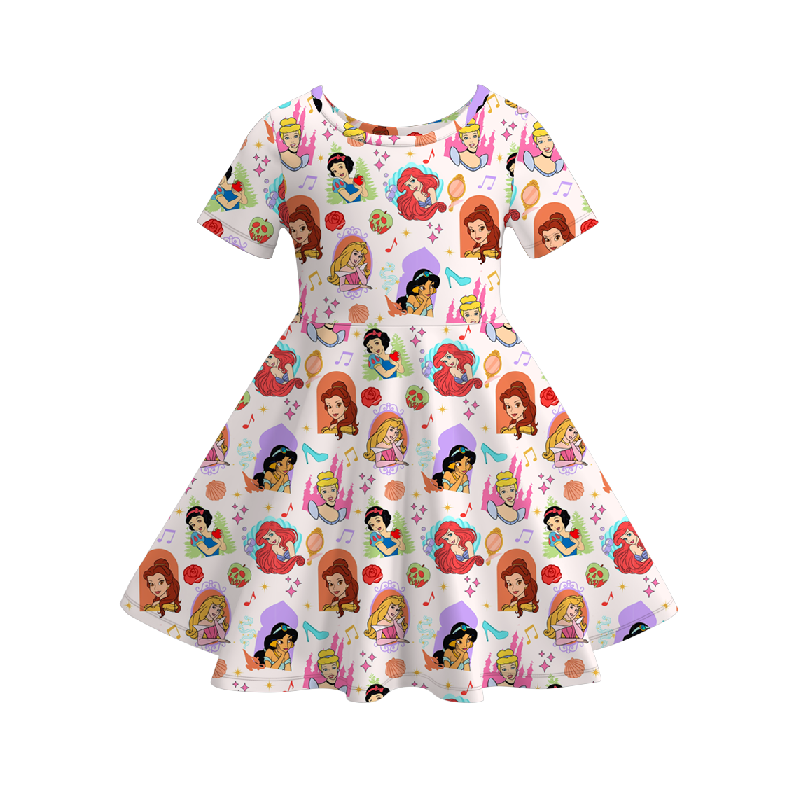 (Pre Order)Girls Fall Princess Print Dress