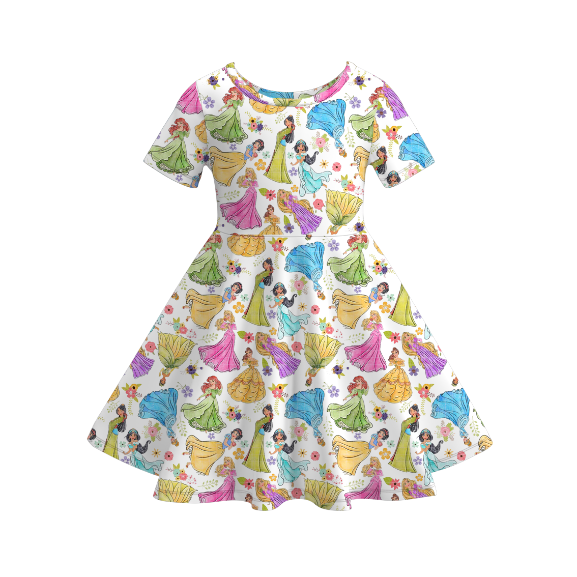 (Pre Order)Girls Fall Princess Print Dress