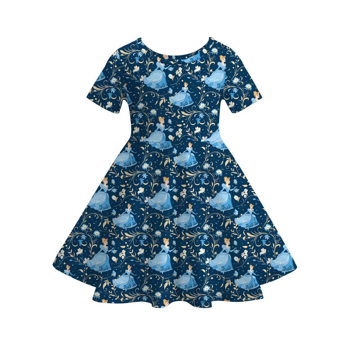 (Pre Order)Girls Fall Princess Print Dress