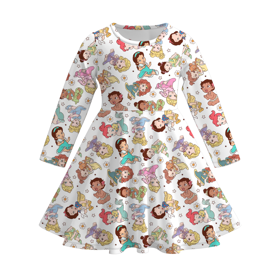 (Pre Order)Girls Fall Princess Print Dress