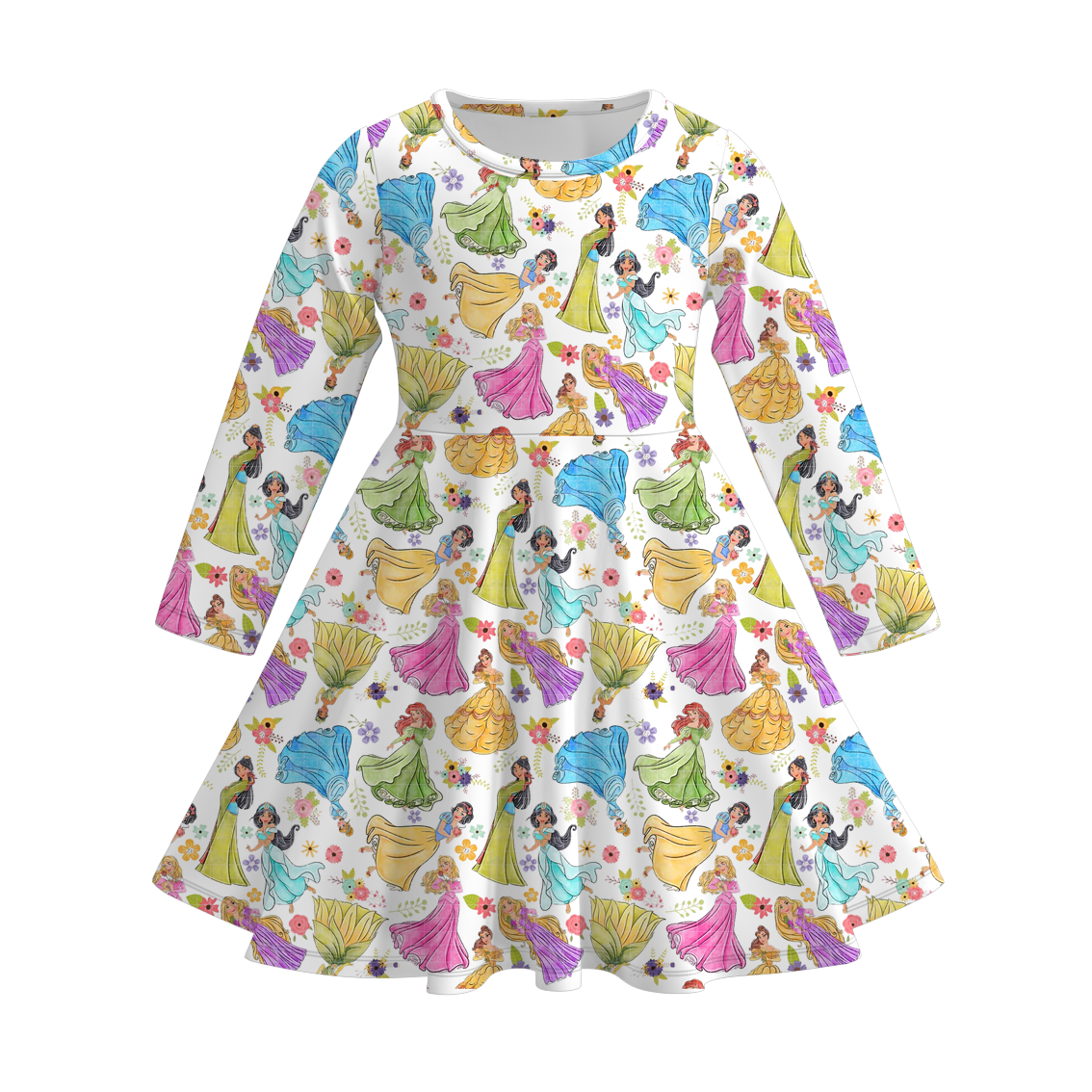 (Pre Order)Girls Fall Princess Print Dress