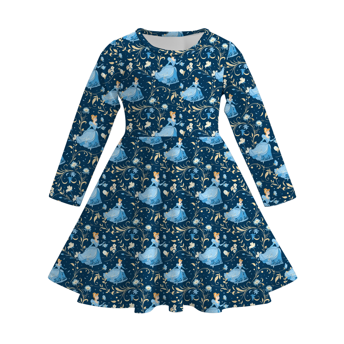 (Pre Order)Girls Fall Princess Print Dress