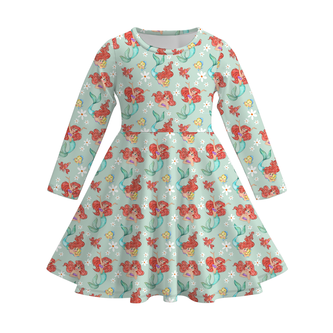 (Pre Order)Girls Fall Princess Print Dress