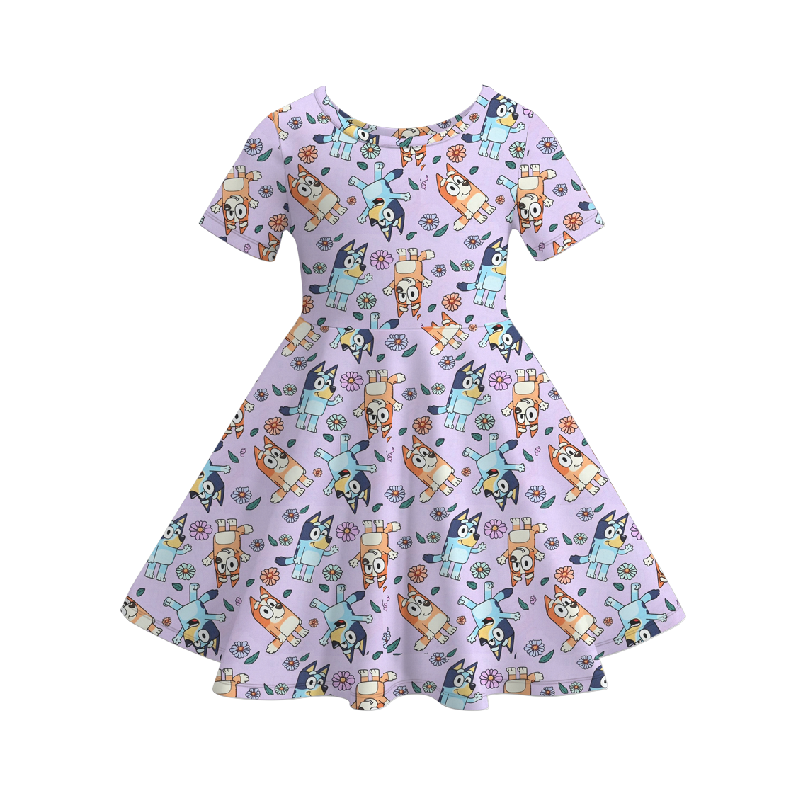 (Pre Order)Girls Cute Cartoon Print Dress