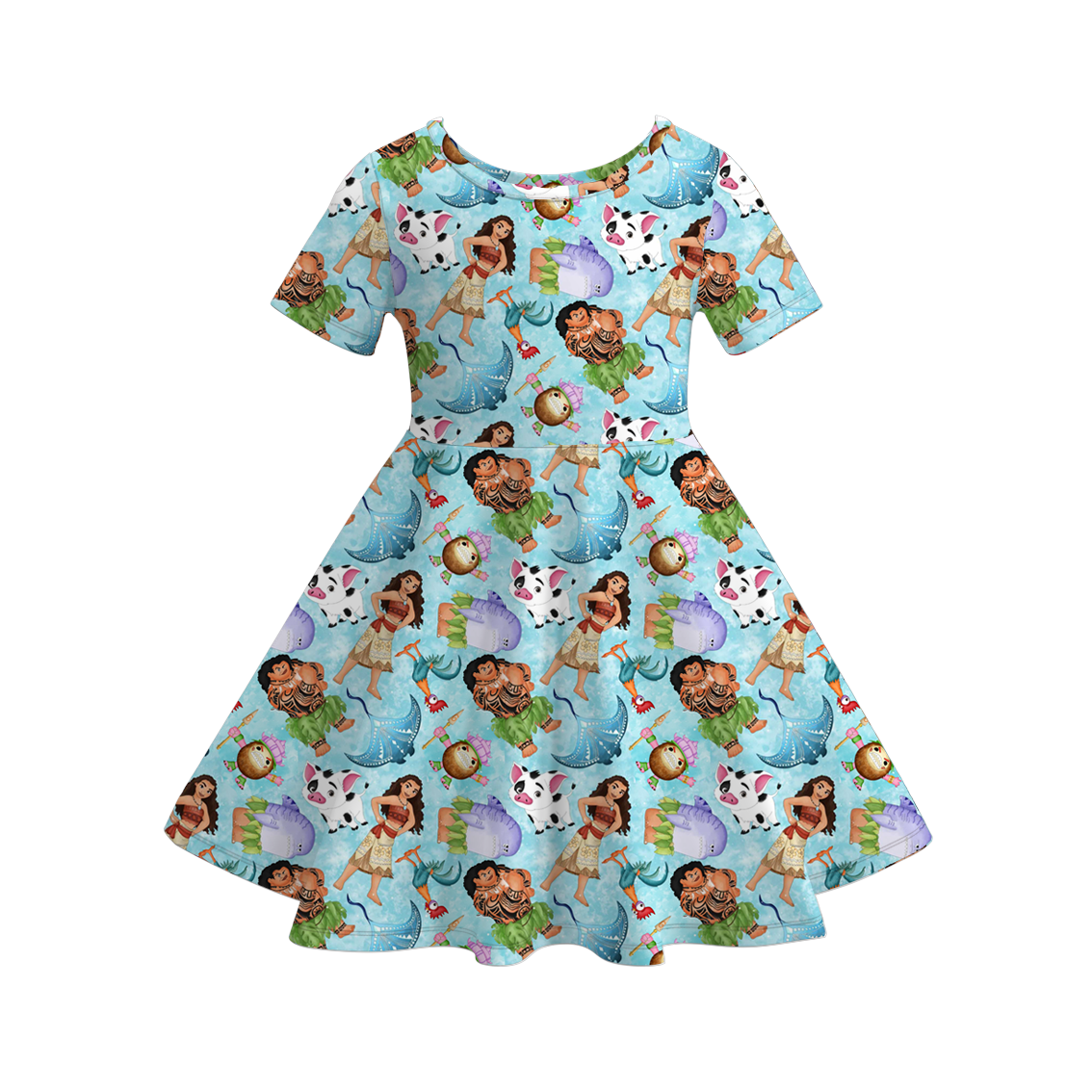 (Pre Order)Girls Cute Cartoon Print Dress